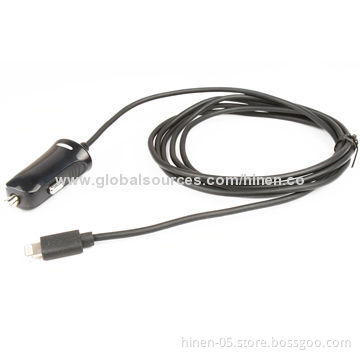5V/2.1A Output Car Charger with Lightning Connector, to charge your iphone 5 and etc